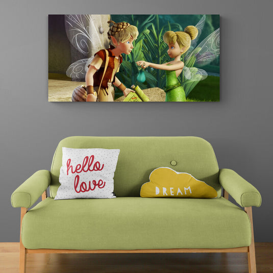 Tinkerbell & PeterPan - Canvas Mérida Fine Print Art
