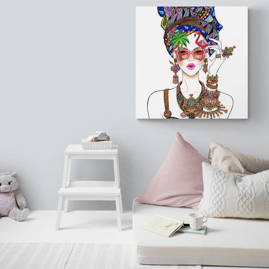 Trendy Girl - Canvas Mérida Fine Print Art