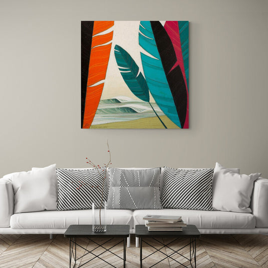 Tropical Red and Green - Canvas Mérida Fine Print Art