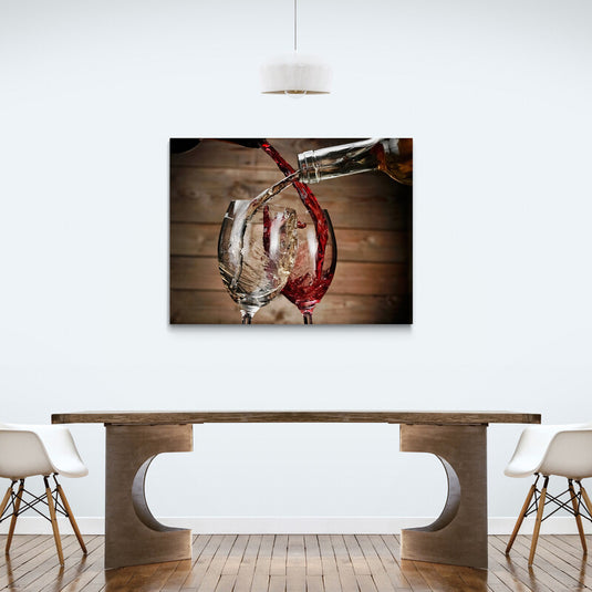 Two Glasses of Wine - Canvas Mérida Fine Print Art