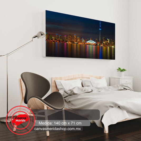 Vista Nocturna Ontario Canada - Canvas Mérida Fine Print Art