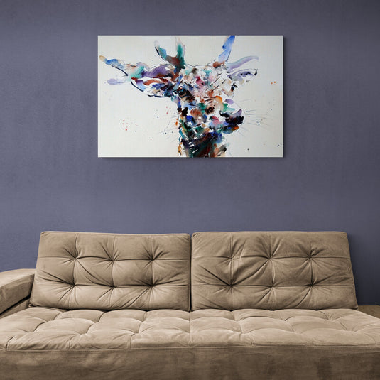 Pintura de Ciervo en Acuarela Colorida