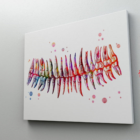 Watercolor Dental Art - Canvas Mérida Fine Print Art