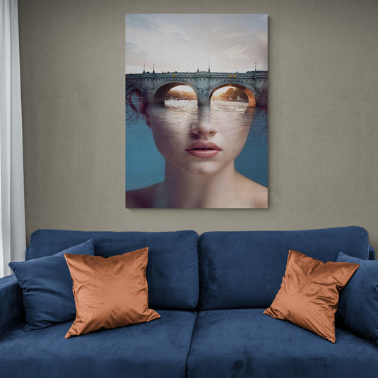 Woman Bridge - Canvas Mérida Fine Print Art