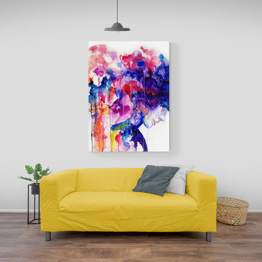 Woman Flames - Canvas Mérida Fine Print Art