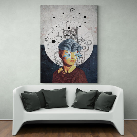 Woman Machinery - Canvas Mérida Fine Print Art