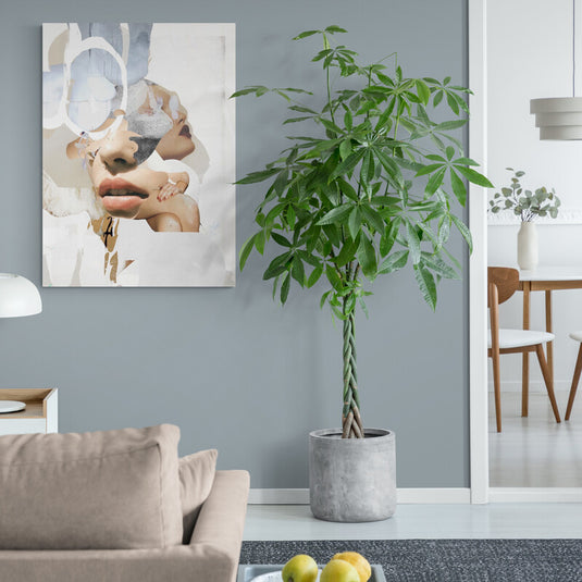 Cuadro decorativo collage femenino moderno – arte abstracto con tonos neutros y composición sensual contemporánea para decoración minimalista