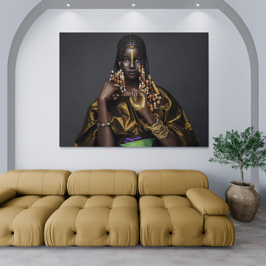 Woman of the Tribe - Canvas Mérida Fine Print Art