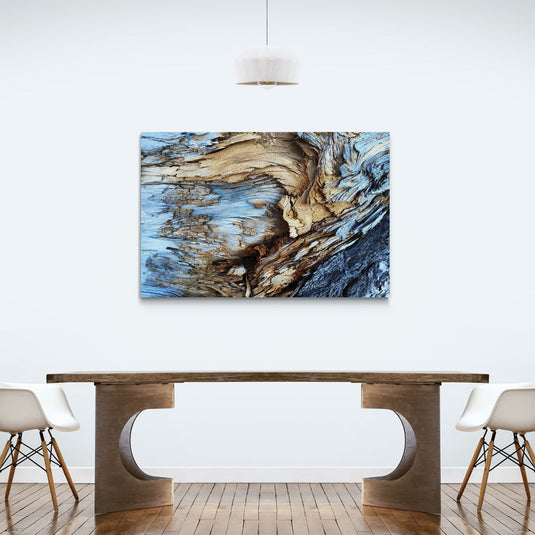 Wood Texture Blue - Canvas Mérida Fine Print Art