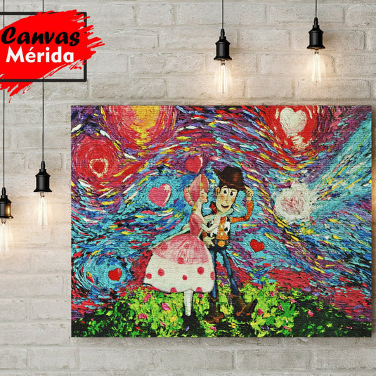 Woody and Bo Peep - Canvas Mérida Fine Print Art
