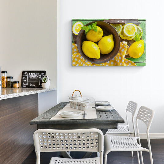 Yellow Lemons #3 - Canvas Mérida Fine Print Art