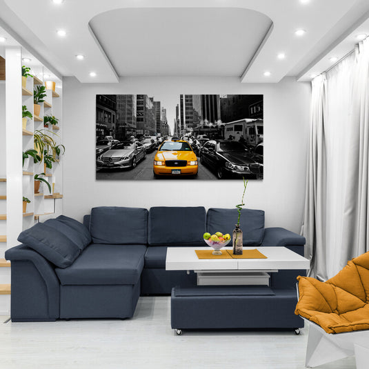 Yellow Taxi - Canvas Mérida Fine Print Art