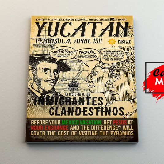 Yucatan Poster Vintage - Canvas Mérida Fine Print Art