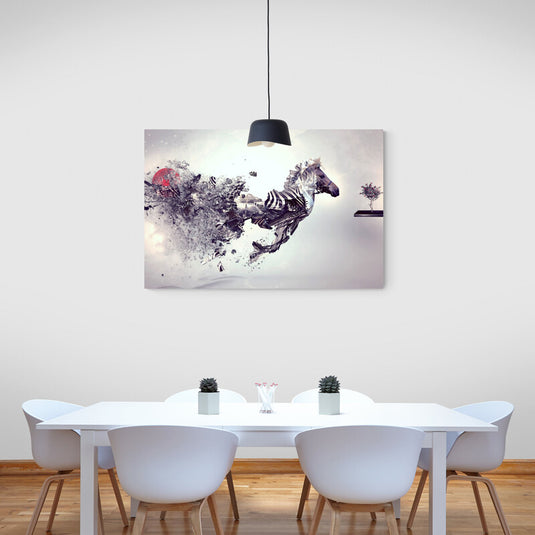 Arte digital de zebra en transformación