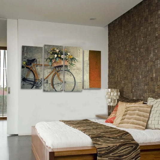 Polyptych vintage bicycle - Canvas Mérida Fine Print Art