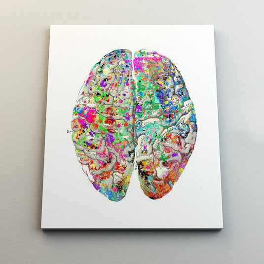 Brain watercolor #2 - Canvas Mérida Fine Print Art