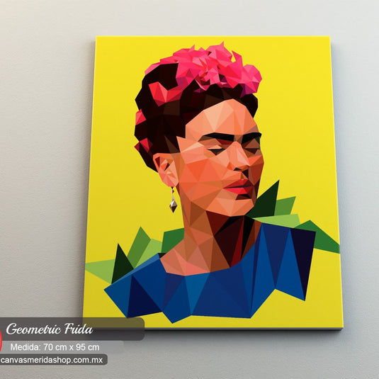 Geometric Frida - Canvas Mérida Fine Print Art