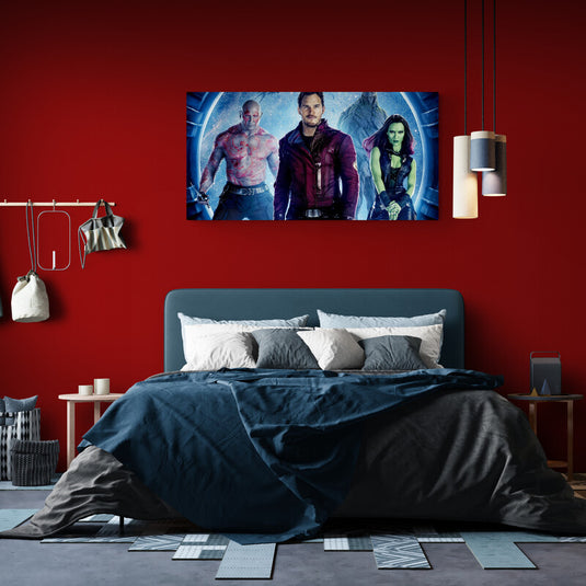 Cuadro decorativo Guardianes de la Galaxia personajes Marvel en lienzo para habitación