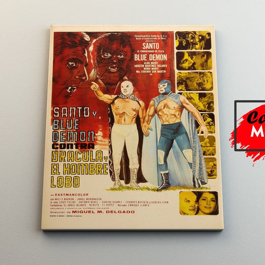 Santo y Blue Demon - Canvas Mérida Fine Print Art