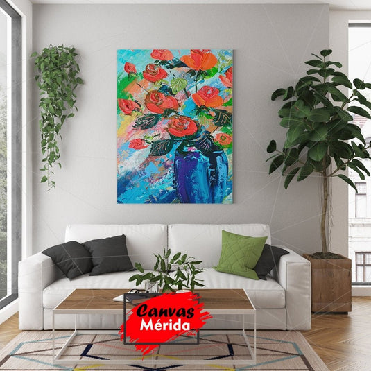 Rosas en Exuberancia: Explosión de Color y Vida