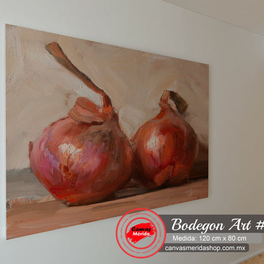 Pintura al óleo de granadas carmesí con texturas vivas