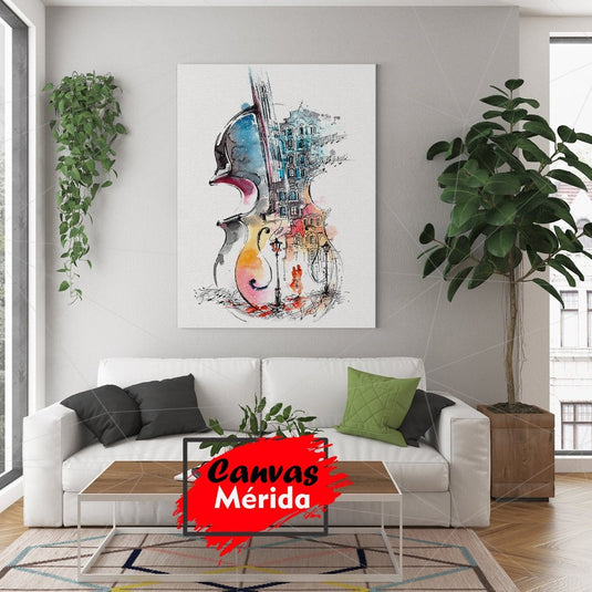 Violin Abstracto - Canvas Mérida Fine Print Art