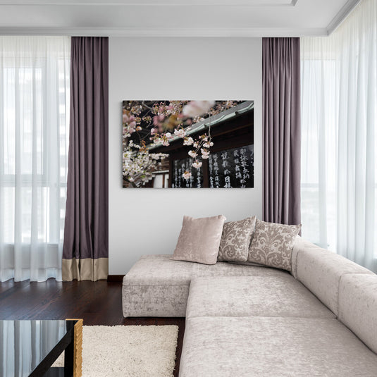 Picnic in early spring sakura - Canvas Mérida Fine Print Art