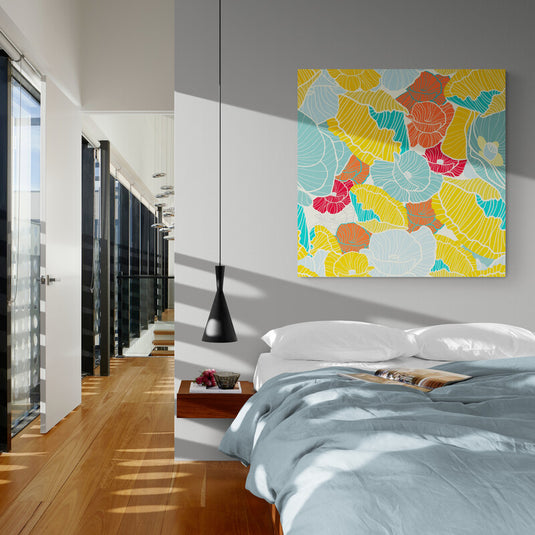 Patrón de Flores en Colores Brillantes