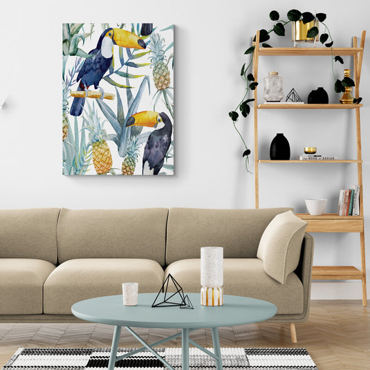 Tucanes y Piñas - Canvas Mérida Fine Print Art