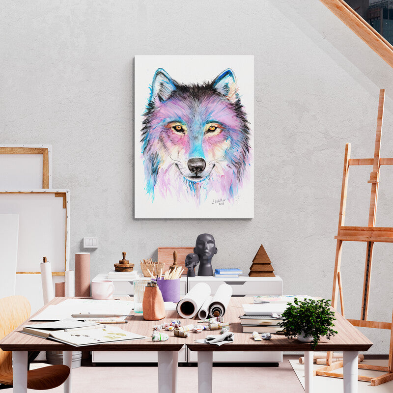 El lobo solitario - Canvas Mérida Fine Print Art
