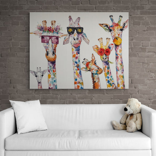 Fashionable Giraffes - Canvas Mérida Cuadros Decorativos