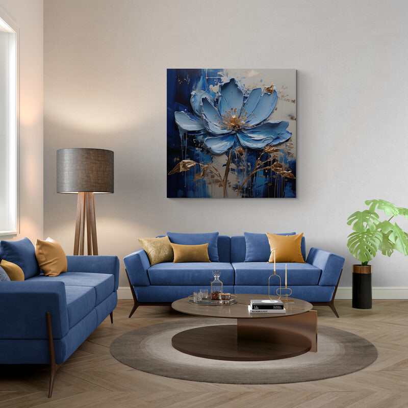 Flor azul intenso - Canvas Mérida Fine Print Art