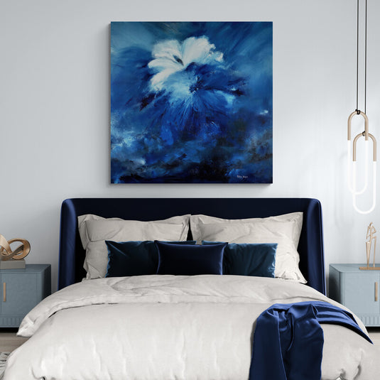 Flor azul nocturno - Canvas Mérida Fine Print Art
