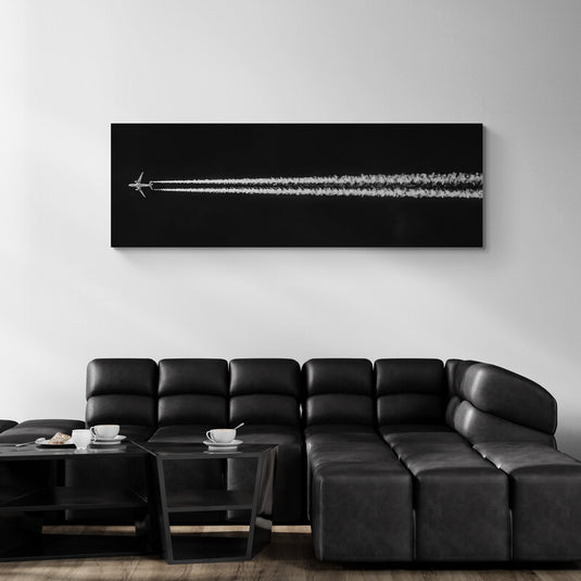 Jet leave black trail - Canvas Mérida Cuadros Decorativos