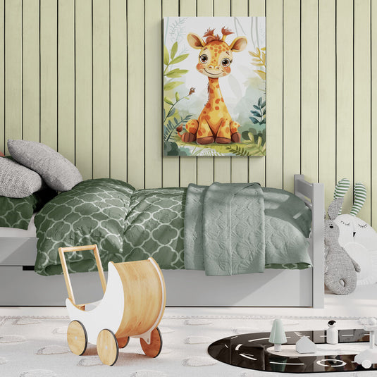 Pintura de Jirafa Bebé en Habitación Infantil