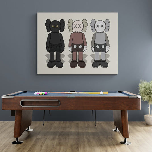 Kaws en fila - Canvas Mérida Fine Print Art