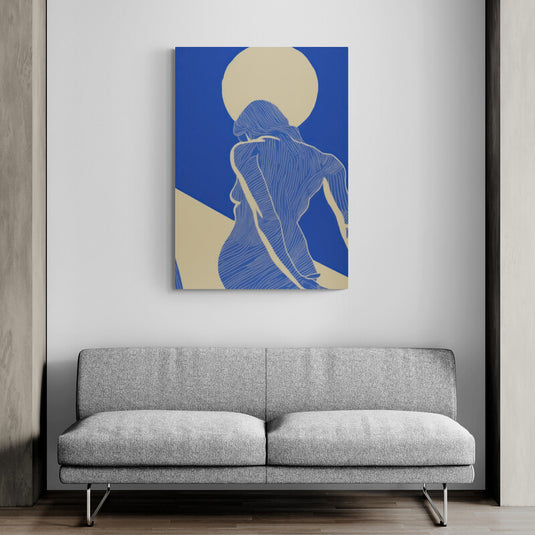 Lineal Blue Woman - Canvas Mérida Cuadros Decorativos