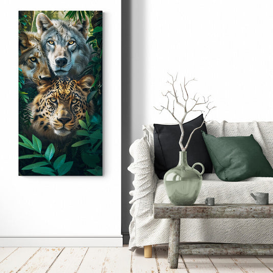 Lobo, Leopardo y Lince en la Selva