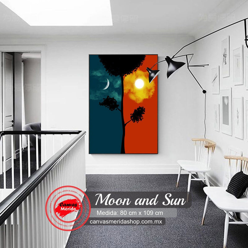 Luna y Sol, Noche y Día (Outlet) - Canvas Mérida Fine Print Art