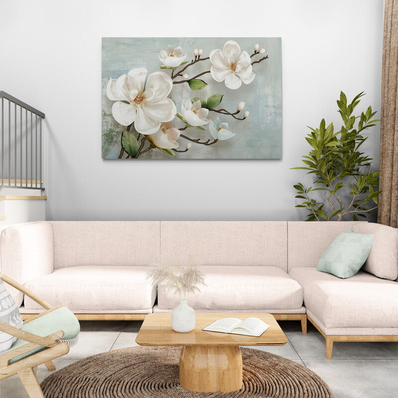 Magnolias blancas en flor - Belleza natural y elegancia en el jardín