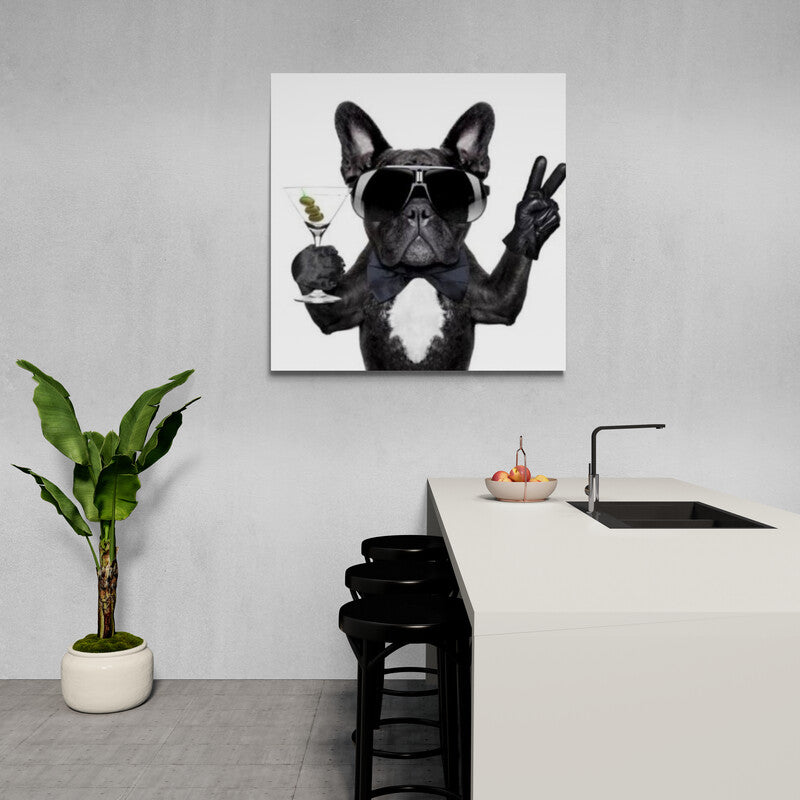 Bulldog copa - Canvas Mérida Fine Print Art