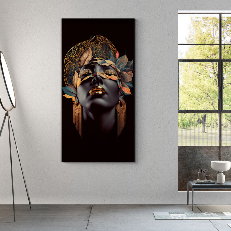 Mujer otoño africana (apaisado) - Canvas Mérida Fine Print Art