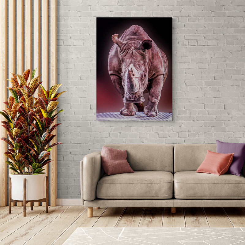Rhino imponente - Canvas Mérida Fine Print Art