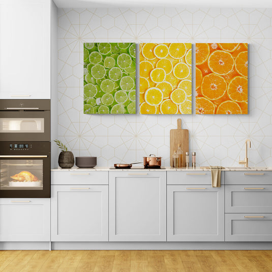 Set Limon, Naranja y Toranja - Canvas Mérida Cuadros Decorativos