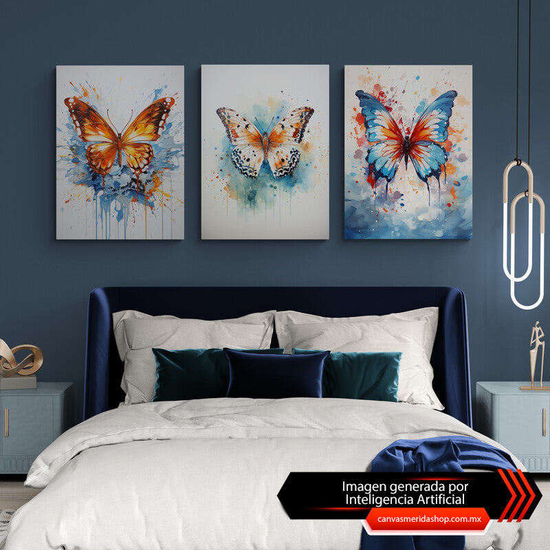 Set mariposas - Canvas Mérida Fine Print Art