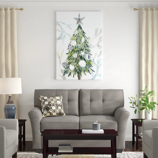 Árbol de Navidad Costero en Acuarela