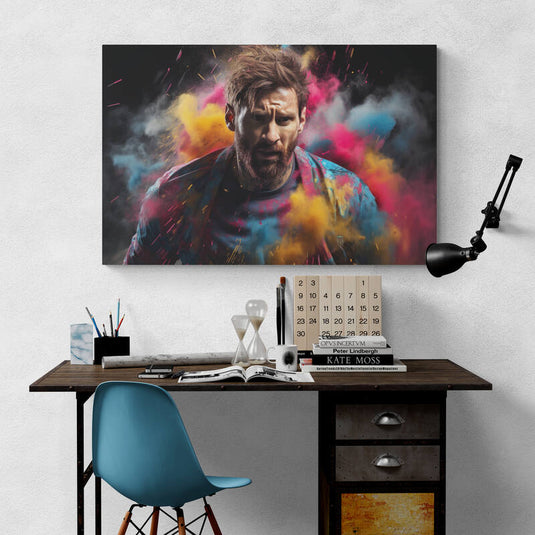 Messi Splash - Canvas Mérida Fine Print Art