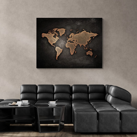 Mapa mundi #8 - Canvas Mérida Fine Print Art