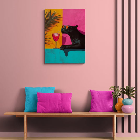 Pantera Cool: Actitud en Colores Tropicales