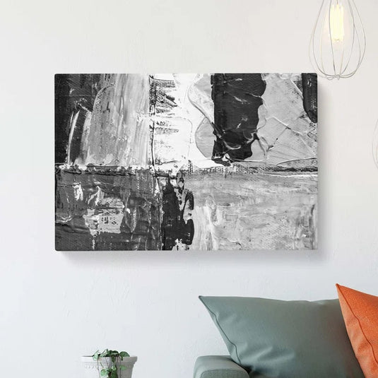 Silencio en Tensión — Abstracto en Blanco y Negro